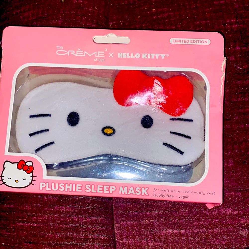 Hello kitty sleep mask white black and red